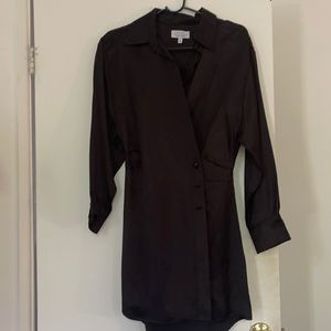 & Other Stories Black Wrap Dress